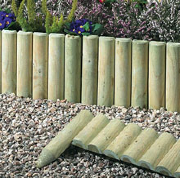 Log Border Panels - Oakdale Fencing