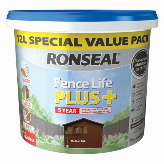 Ronseal Plus Dark Oak Fence Life 5ltr Oakdale Fencing